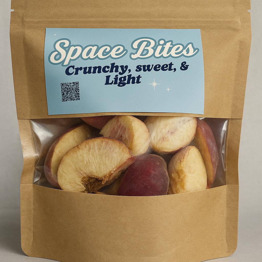 Crunchy Freeze-Dried Peaches-Space Bites