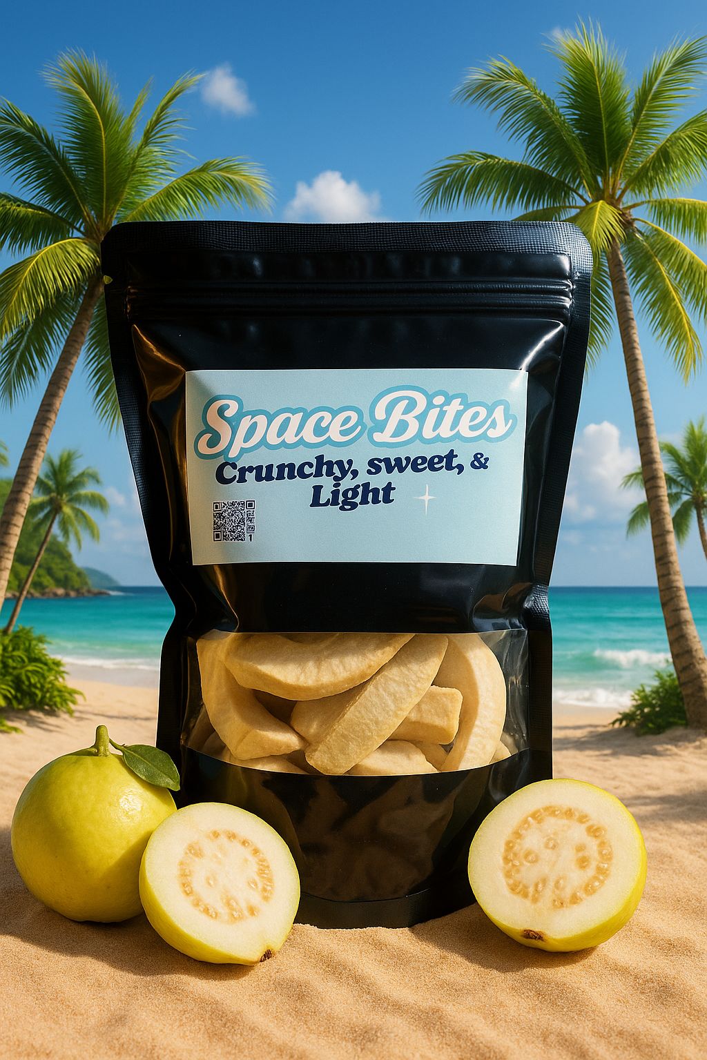 Crunchy Freeze-Dried Seedless Guava-Space Bites