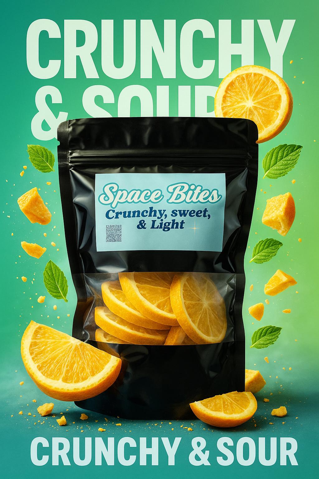 Crunchy Freeze-Dried Oranges Slices With Peel-Space Bites