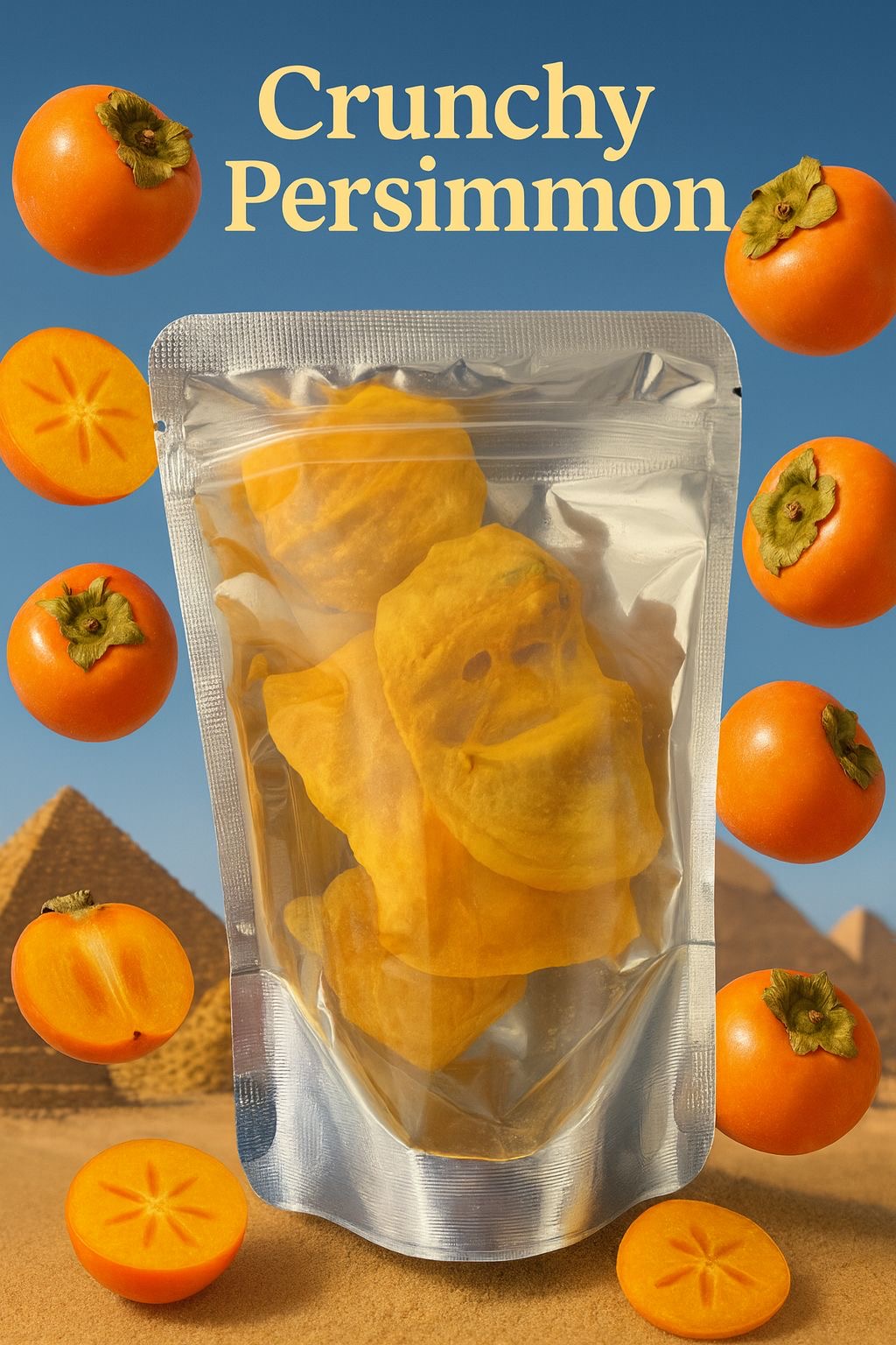 Crunchy Freeze-Dried Persimmon-Space Bites