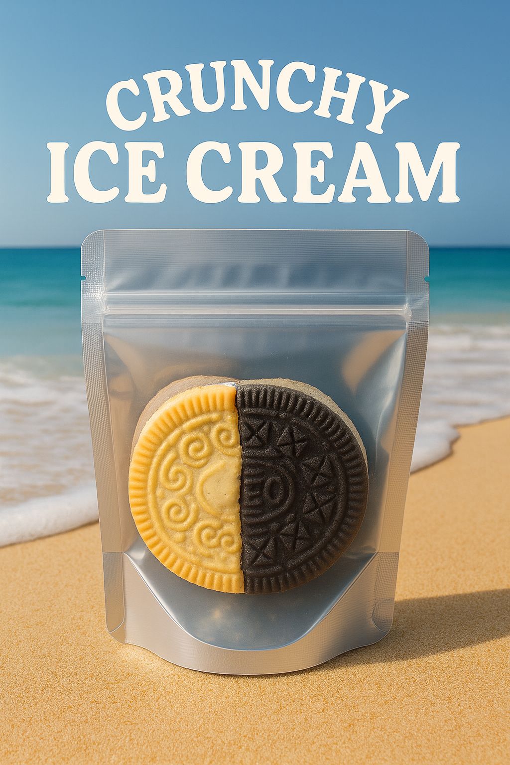 Crunchy Freeze-Dried Whole Ice Cream Sandwich-Space Bites