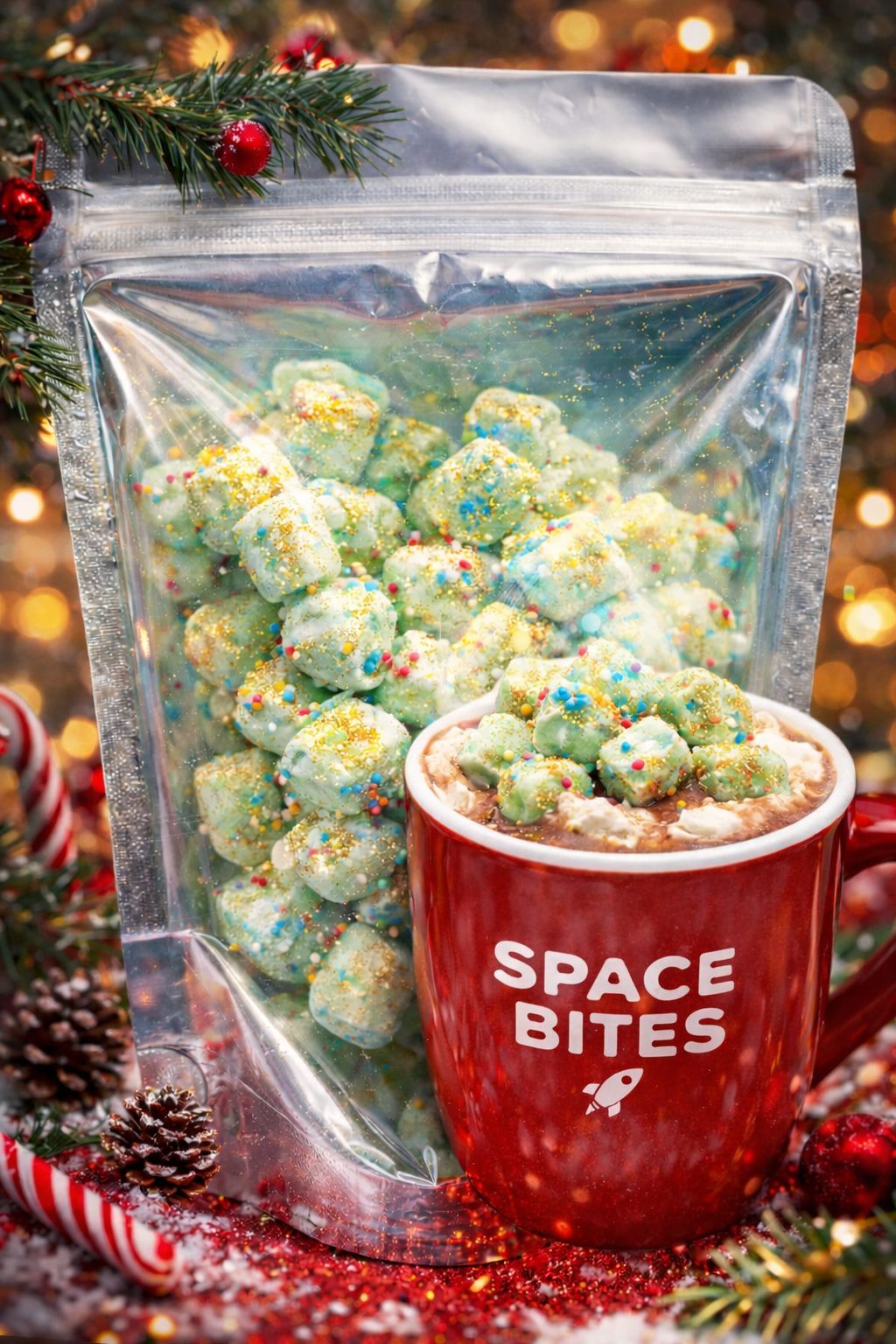 Crunchy Limited Freeze-Dried Minty Snowballs-Space Bites