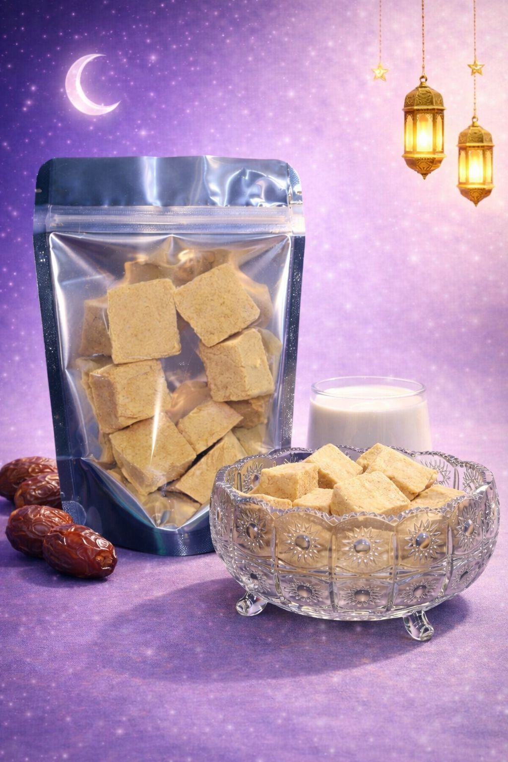 Crunchy Freeze-Dried Date Mix Cubes-Space Bites