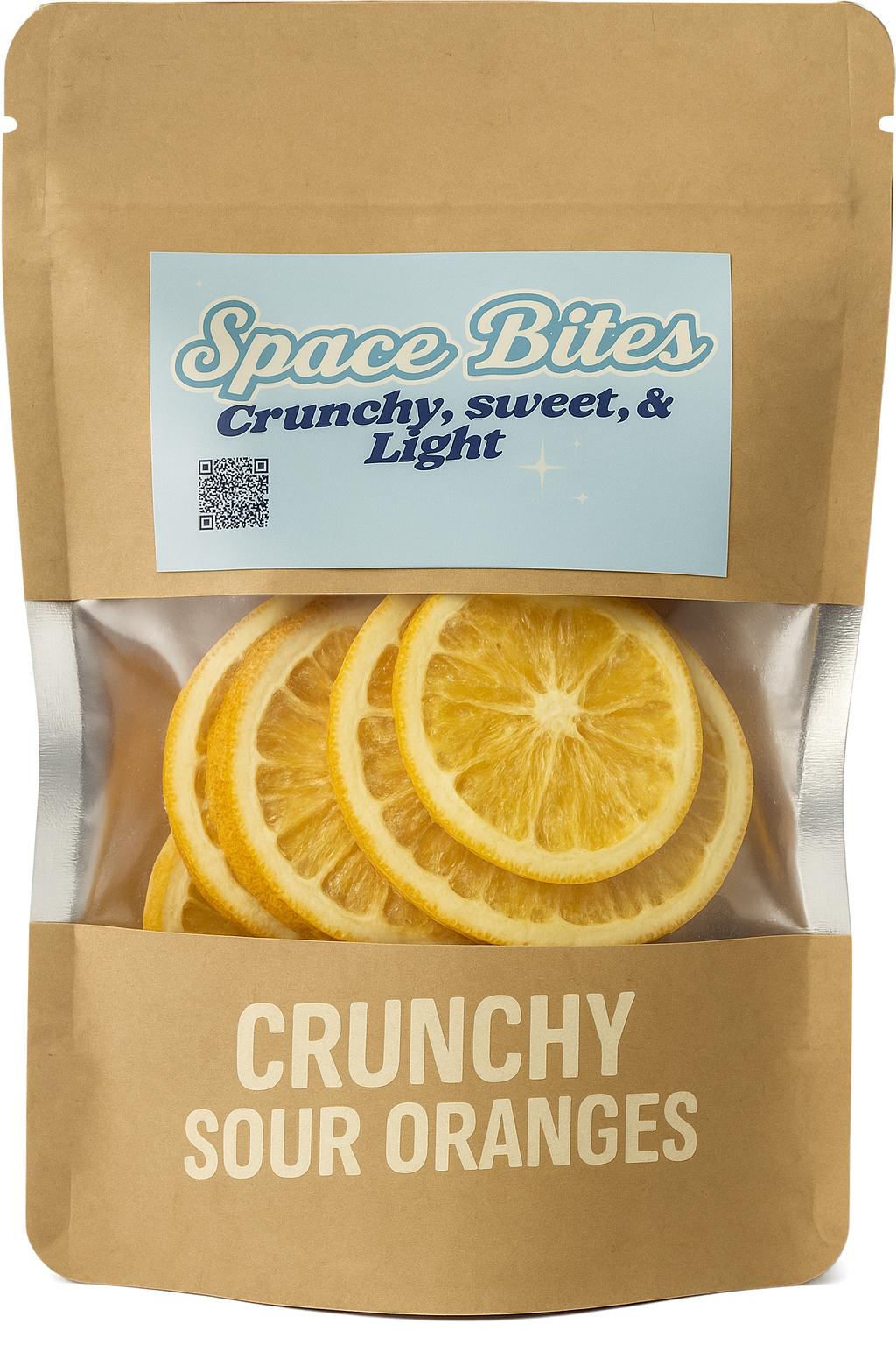 Crunchy Freeze-Dried Oranges Slices With Peel-Space Bites