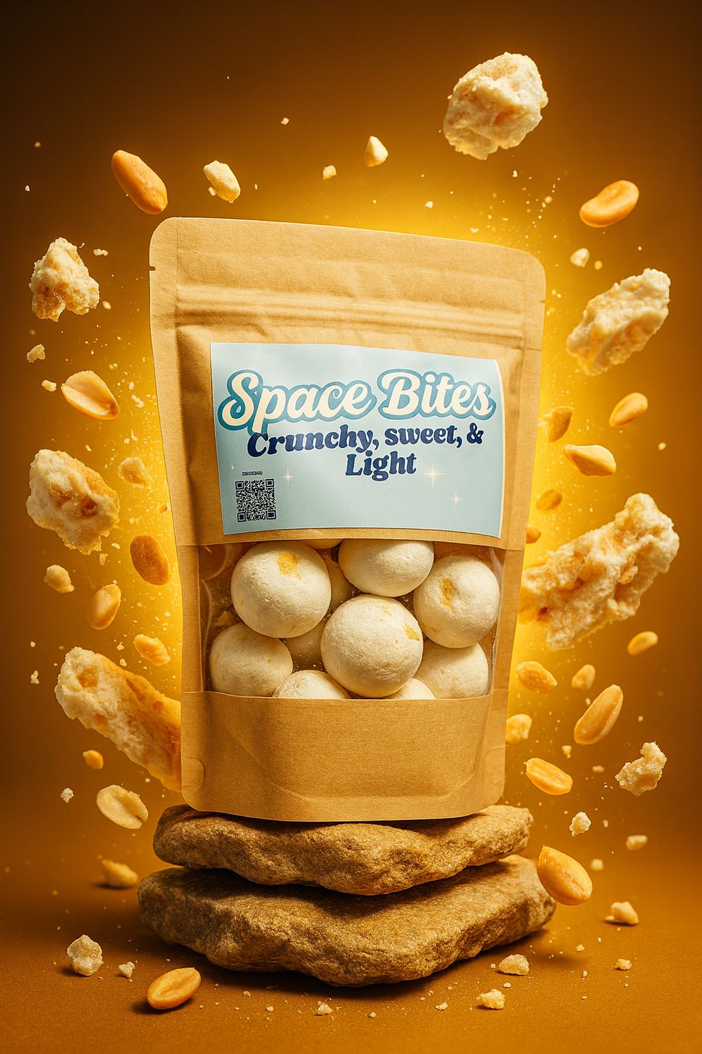 Cruchy Freeze-Dried Nougat-Space Bites