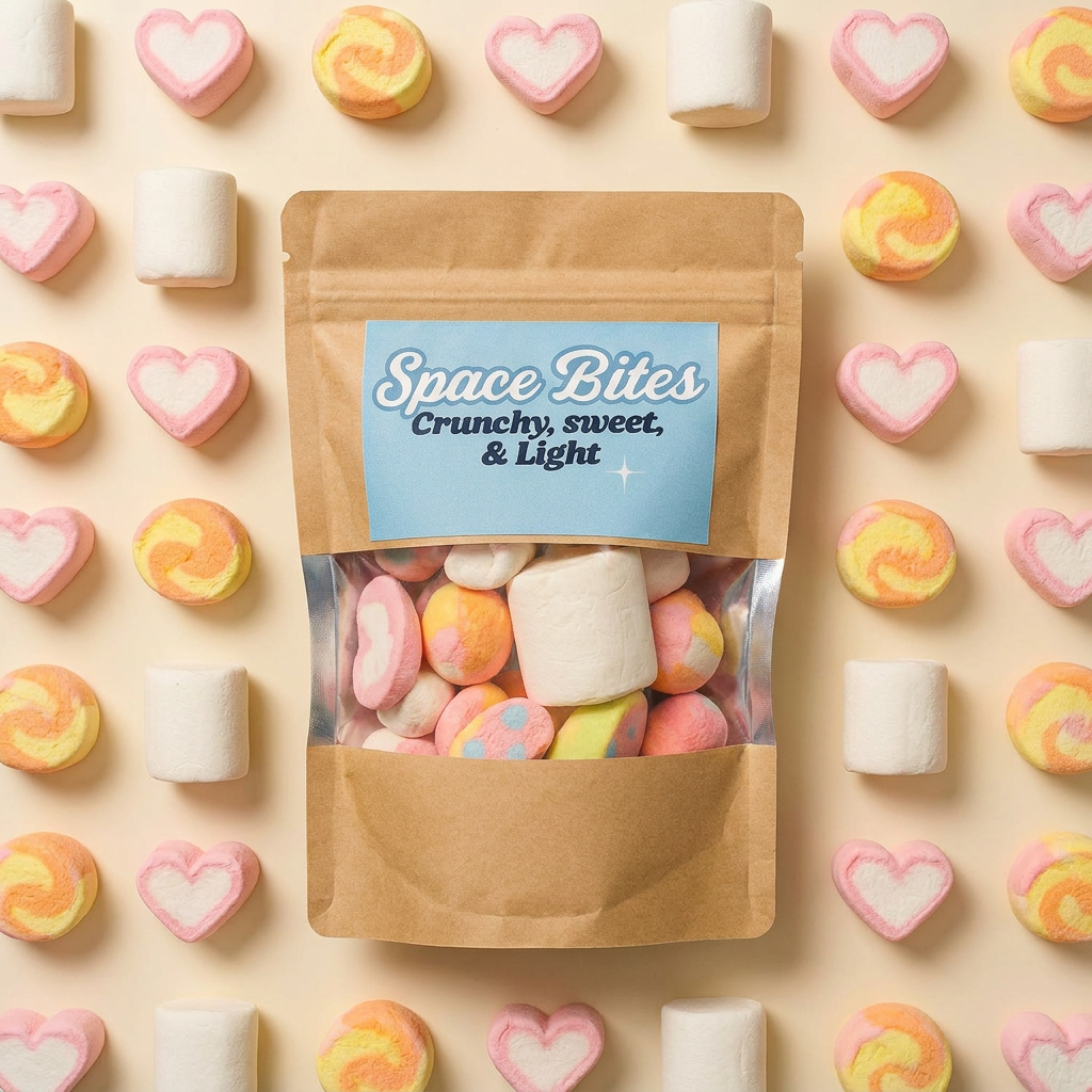 Crunchy Freeze-Dried Marshmallows-Space Bites
