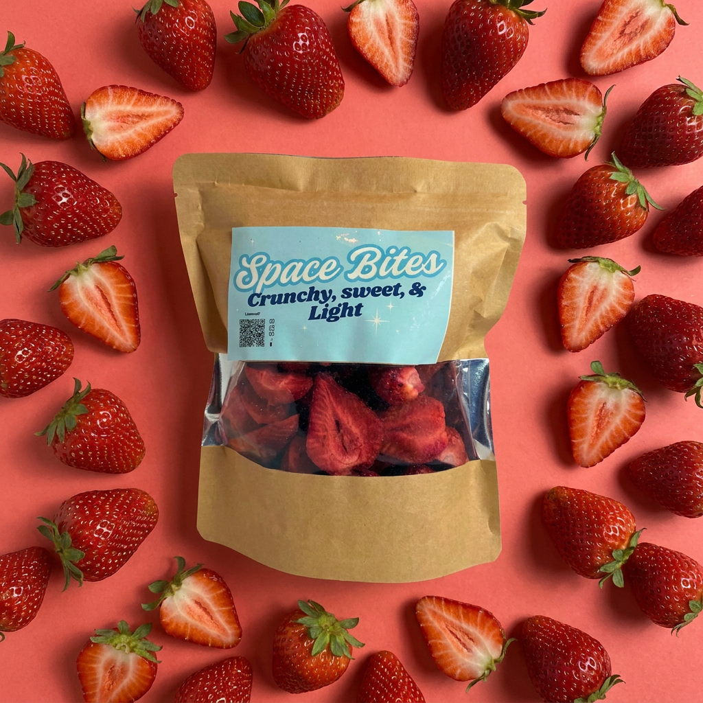 Crunchy Freeze-Dried Whole Strawberries – Space Bites
